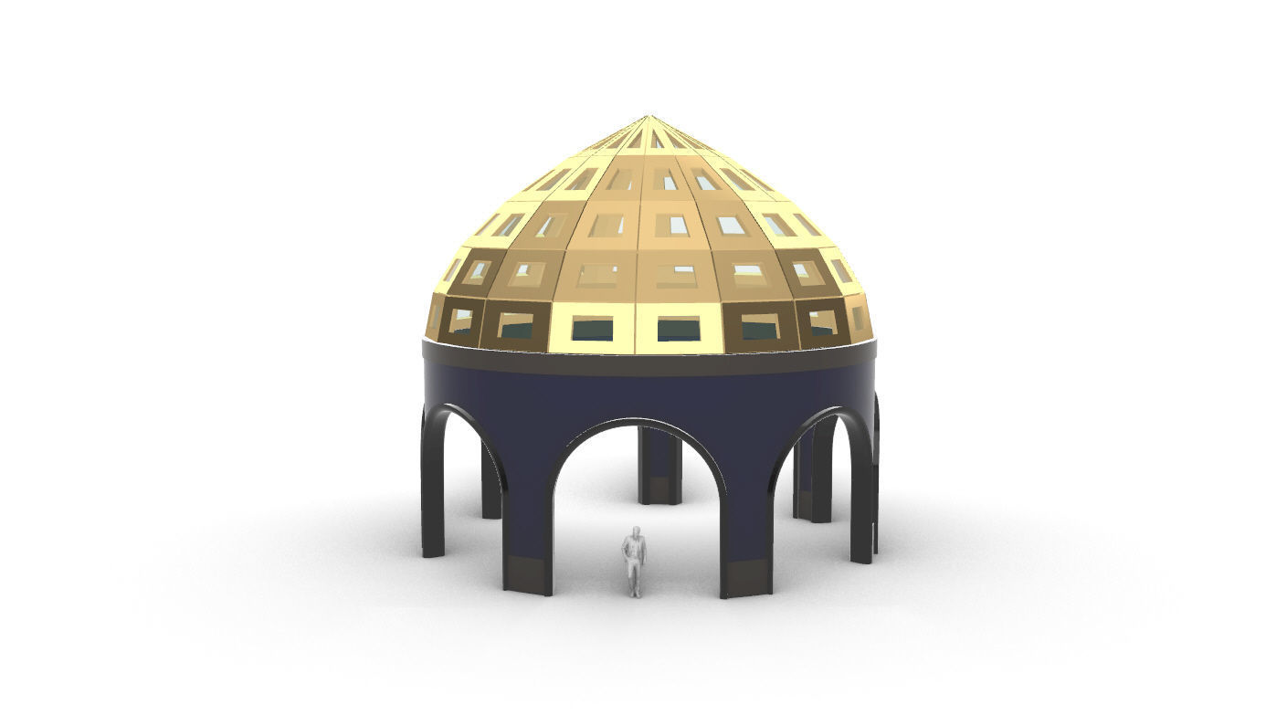 Dome Temple v2 3D model_4
