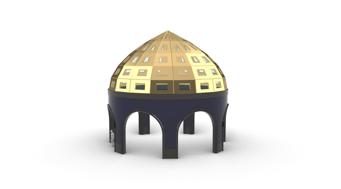 Dome Temple v2 3D model_7