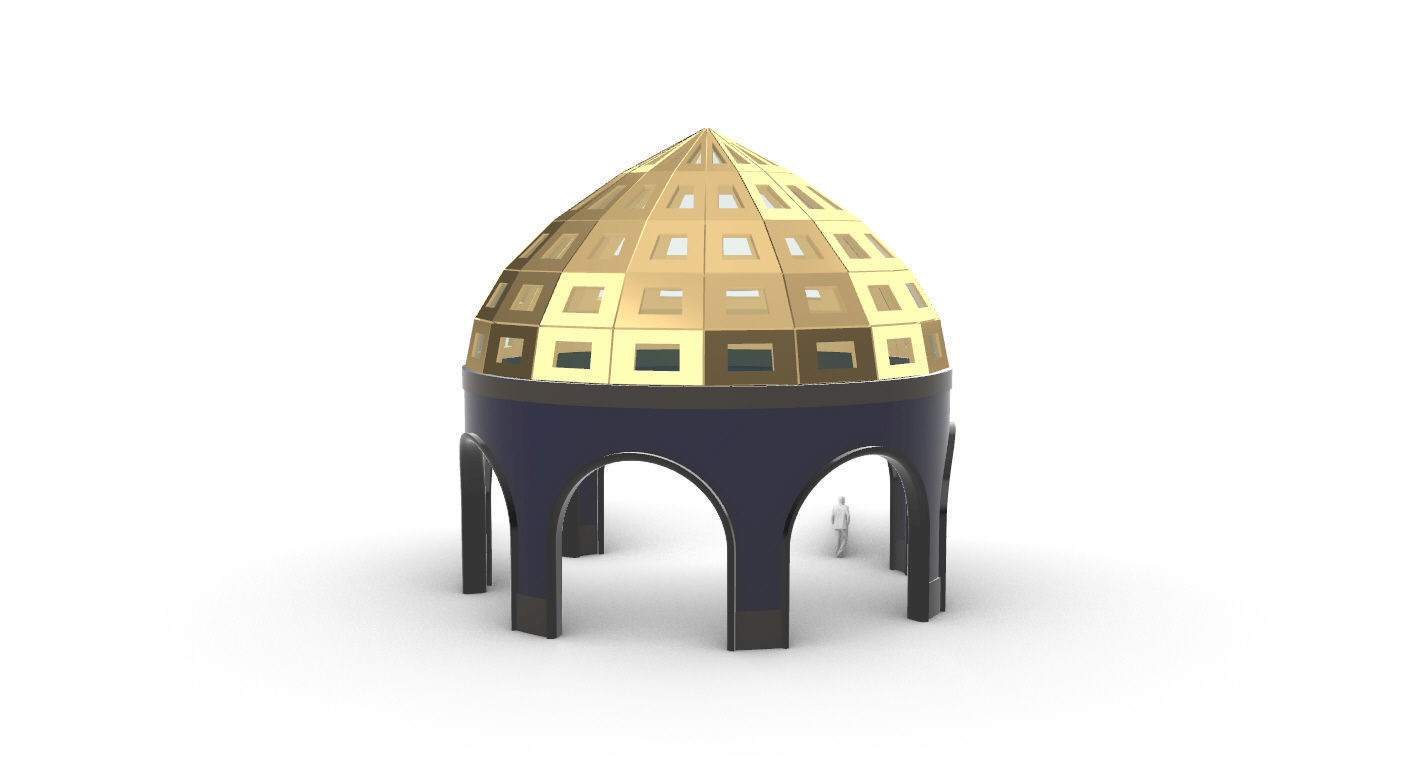 Dome Temple v2 3D model_15