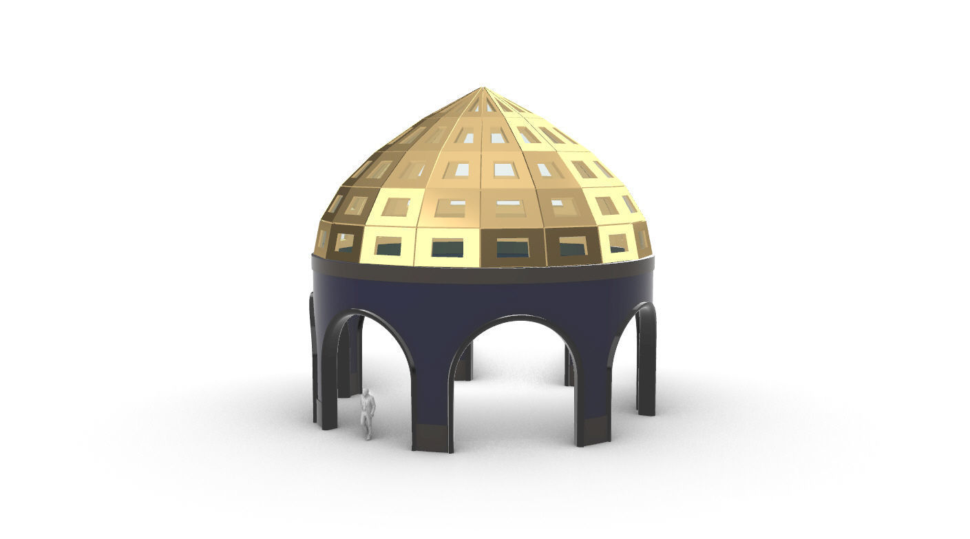 Dome Temple v2 3D model_3