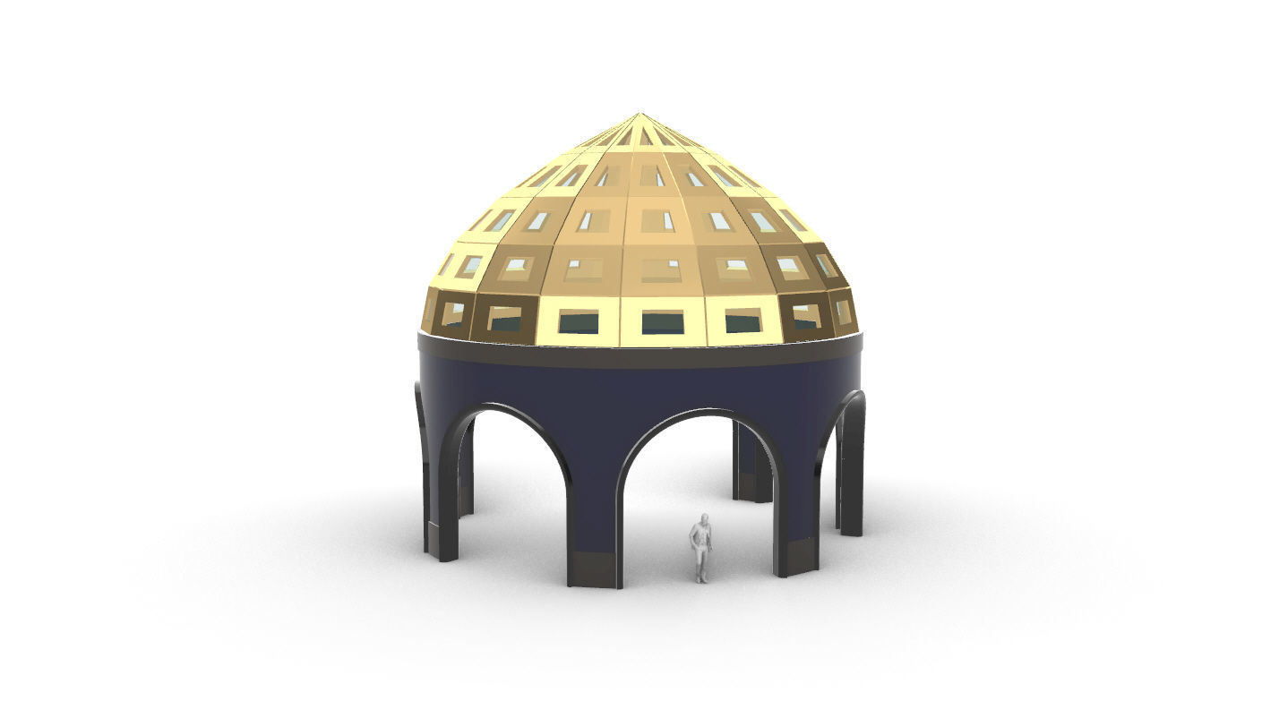 Dome Temple v2 3D model_2