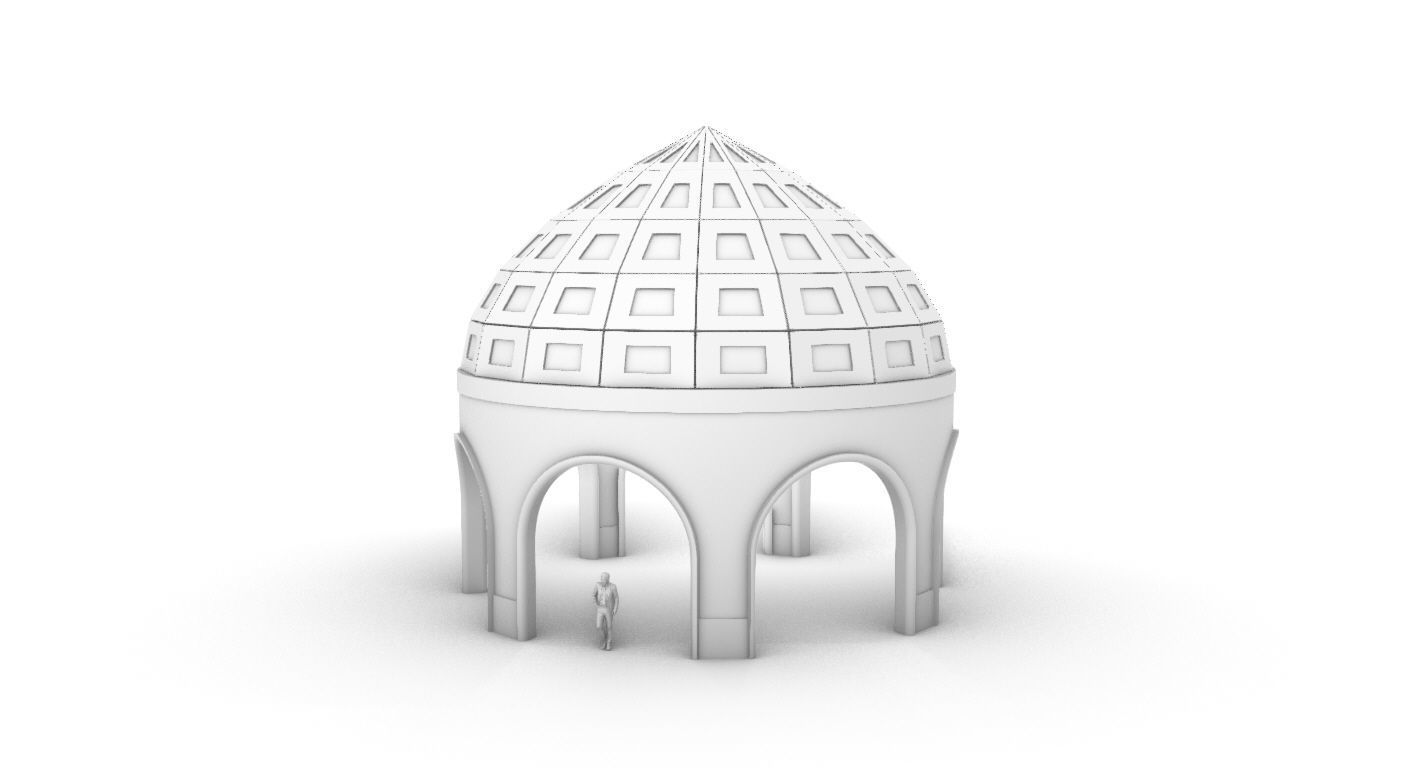 Dome Temple v2 3D model_24