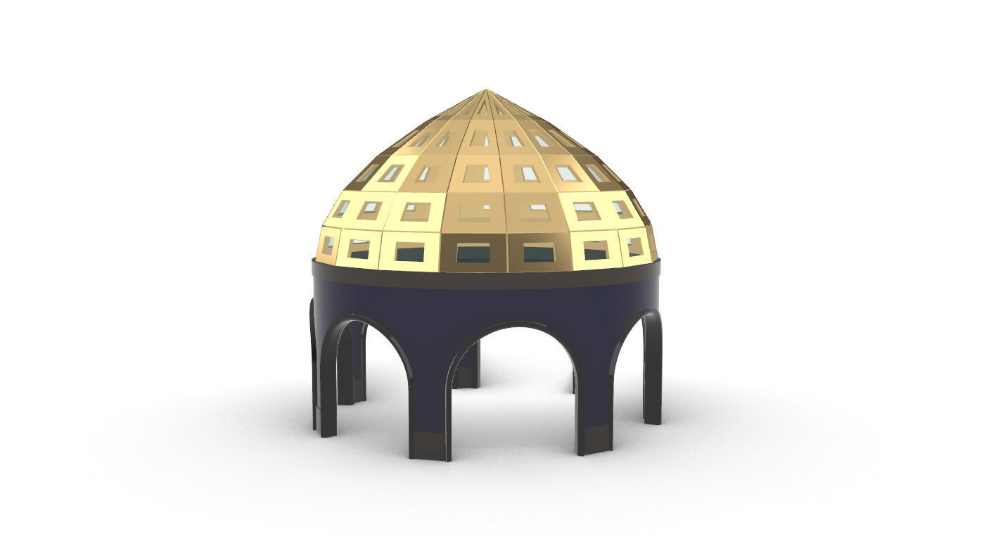Dome Temple v2 3D model_8