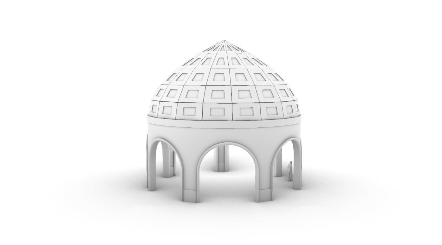 Dome Temple v2 3D model_36
