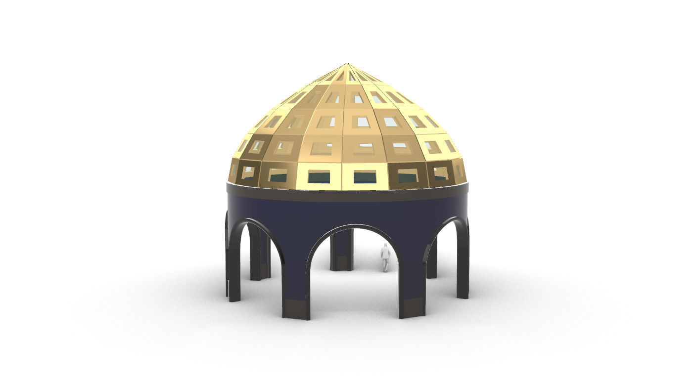 Dome Temple v2 3D model_14