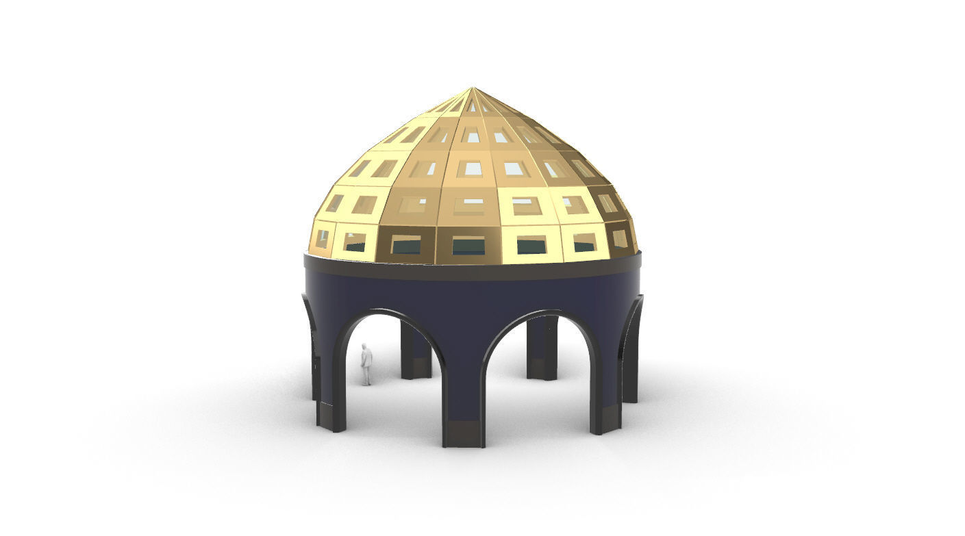 Dome Temple v2 3D model_10