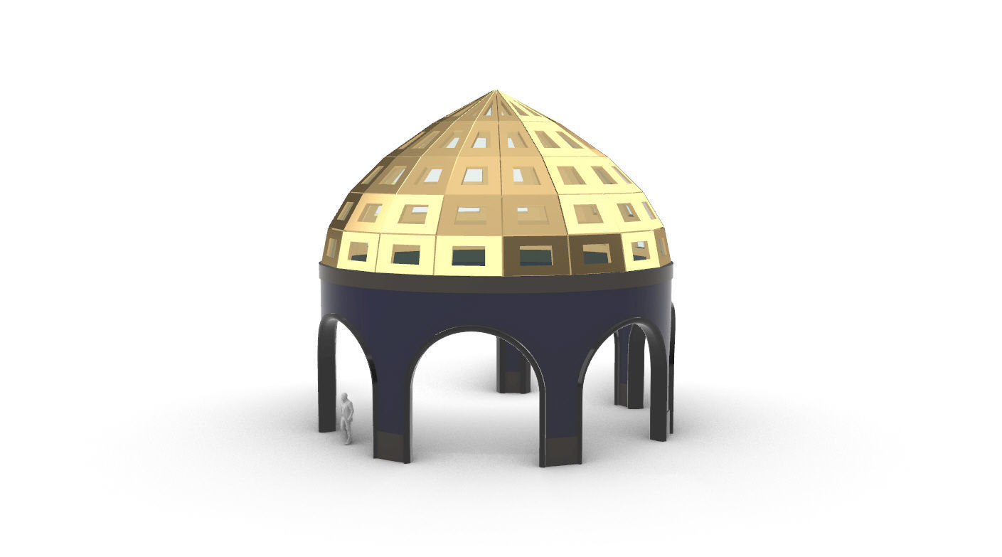 Dome Temple v2 3D model_5