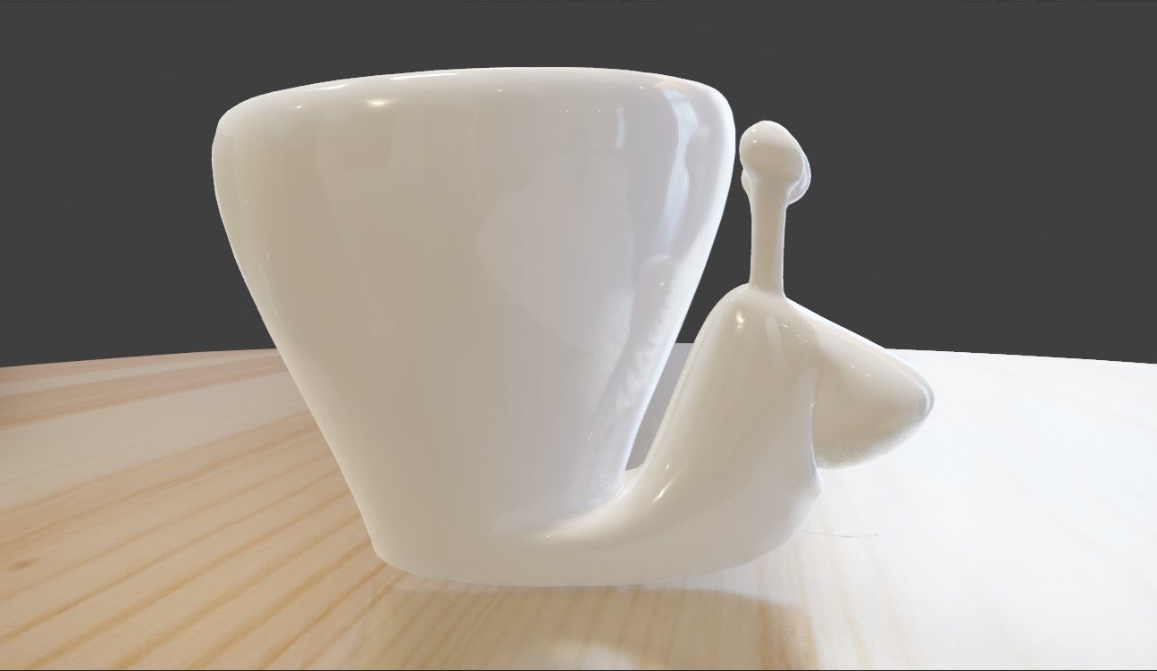 Snail Cup 3D print model_1