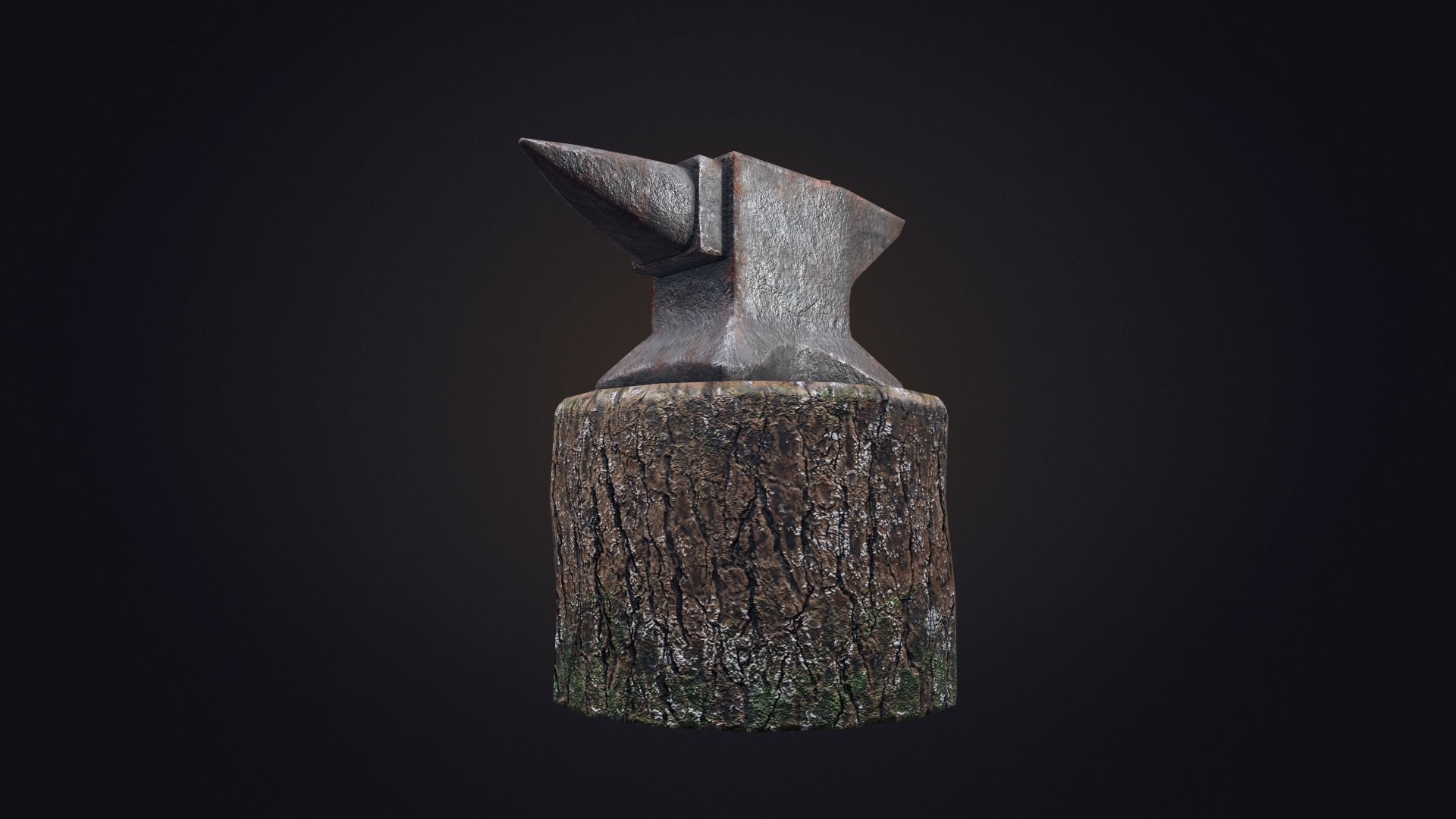 Old Anvil Low-poly 3D model_5