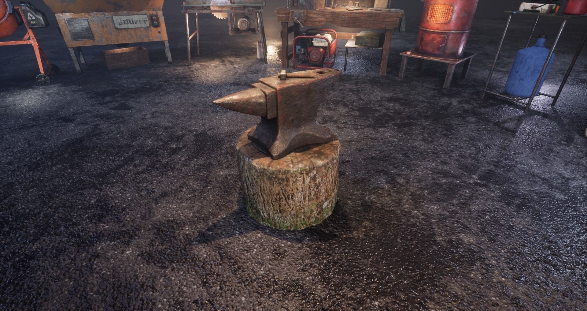 Old Anvil Low-poly 3D model_12