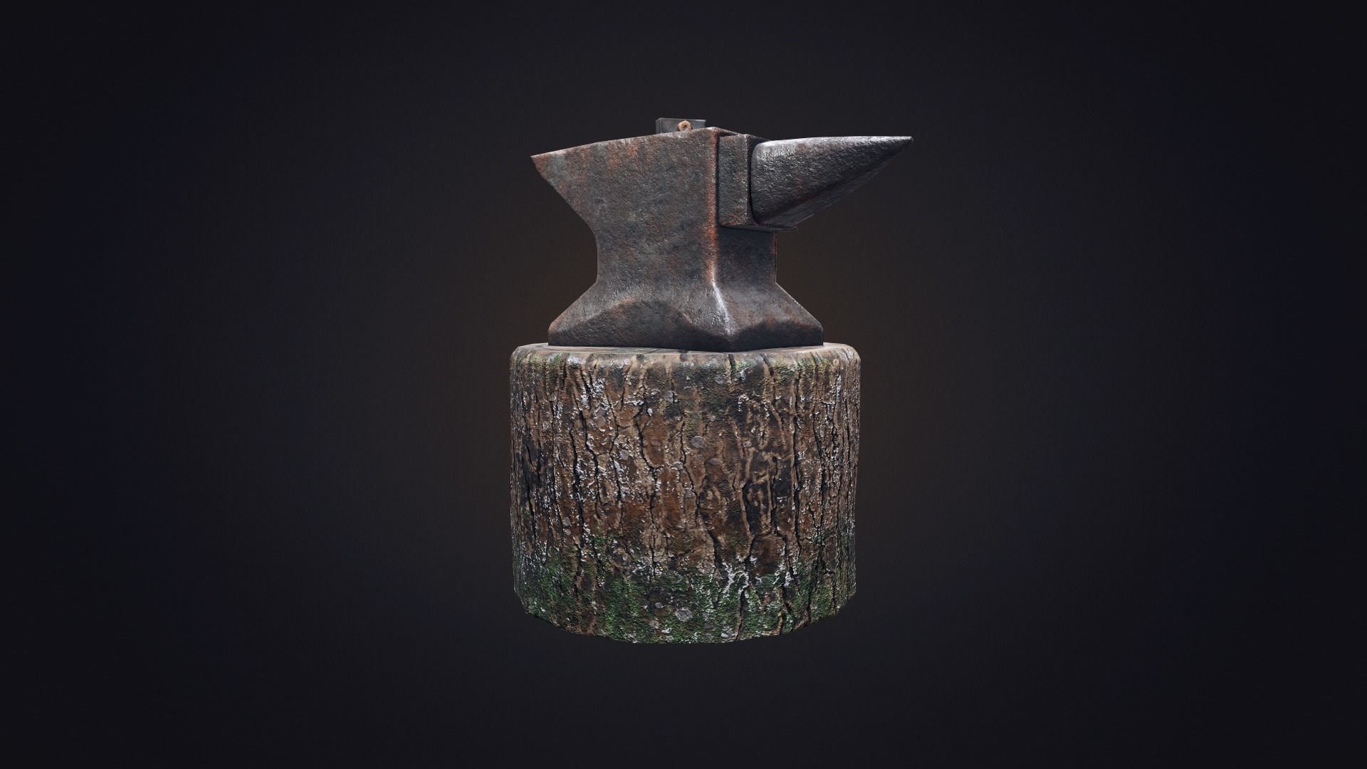 Old Anvil Low-poly 3D model_6