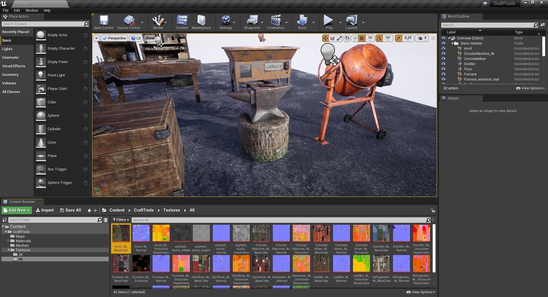 Old Anvil Low-poly 3D model_11