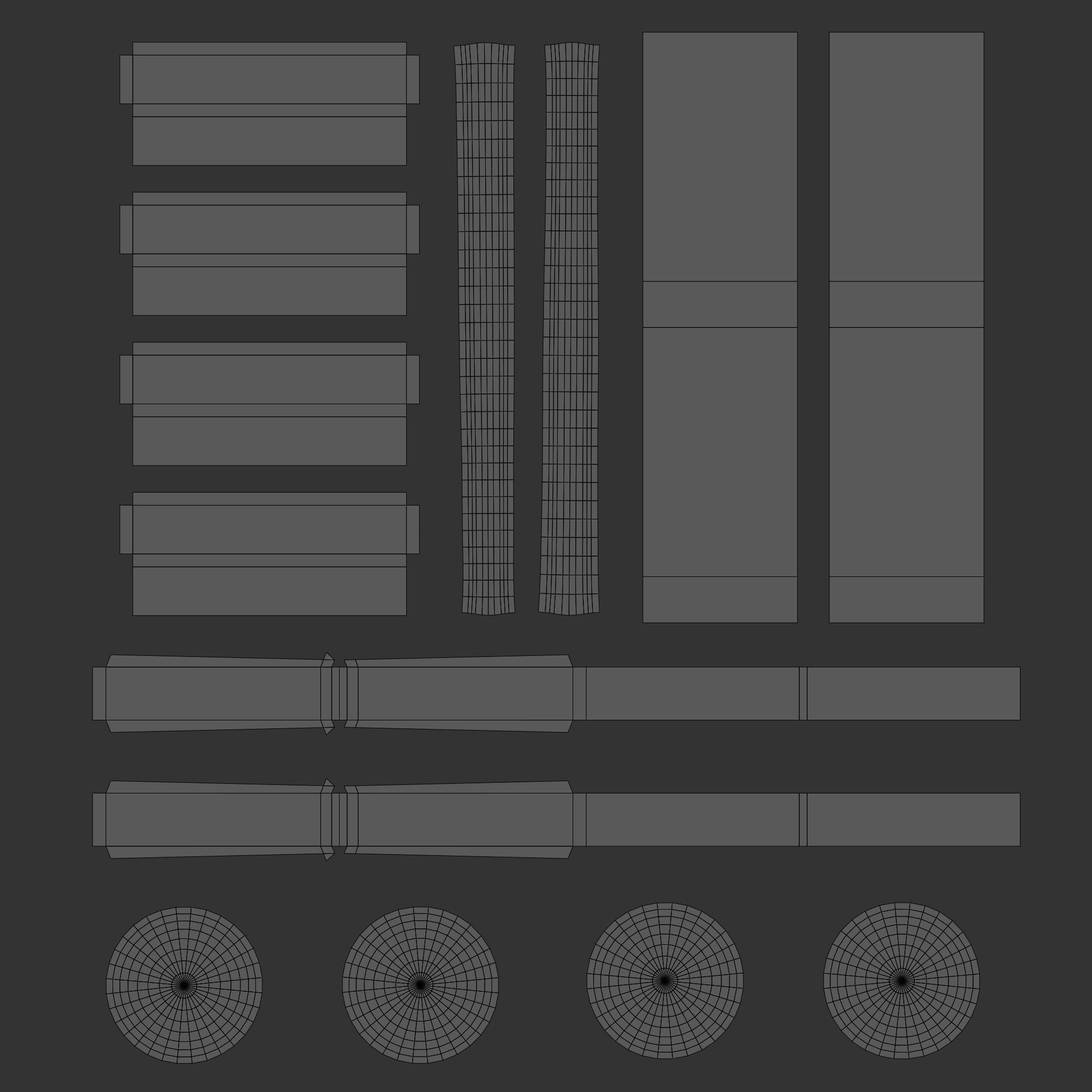 Traffic Barrier Low-poly 3D model_11