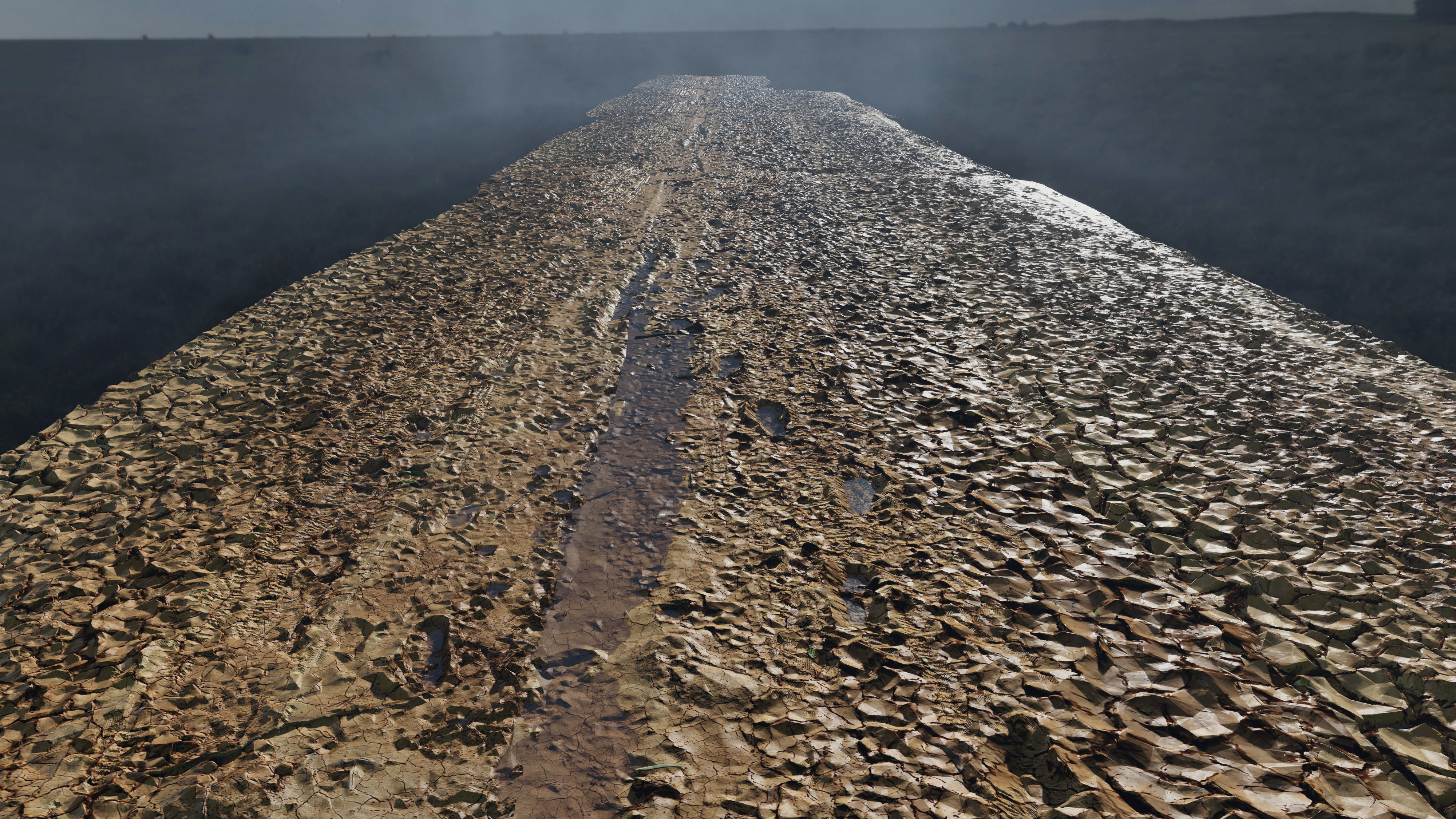3d scan - muddy road 01