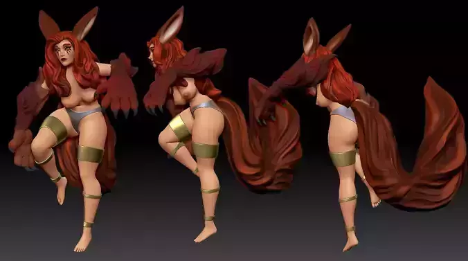 Fox girl Vivikka 3D print model