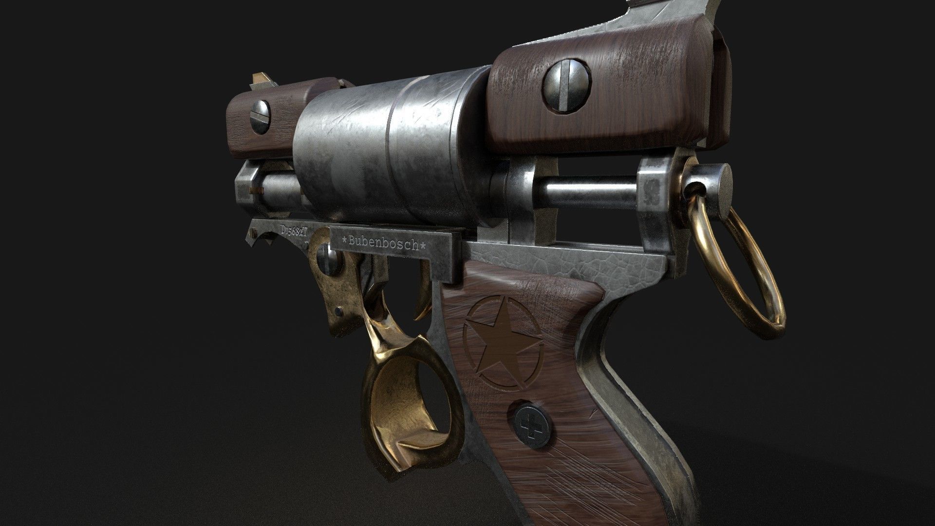 steampunk Gun 3D model_1