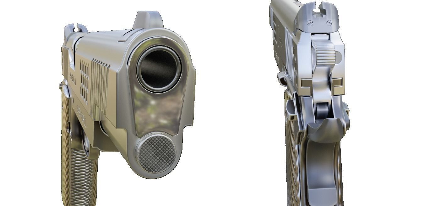 M1911 Pistol - Blender cycles 3D model_4