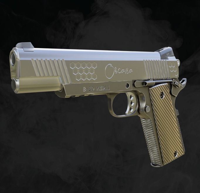 M1911 Pistol - Blender cycles 3D model_9