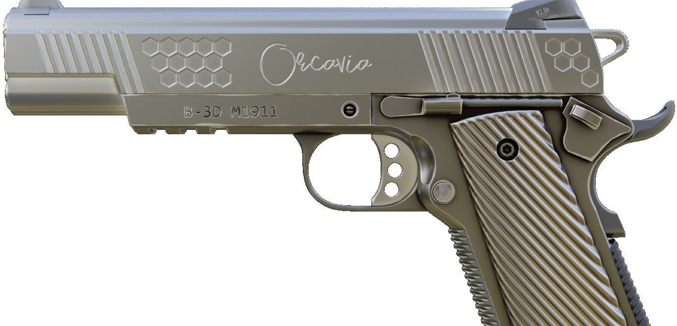 M1911 Pistol - Blender cycles 3D model_6