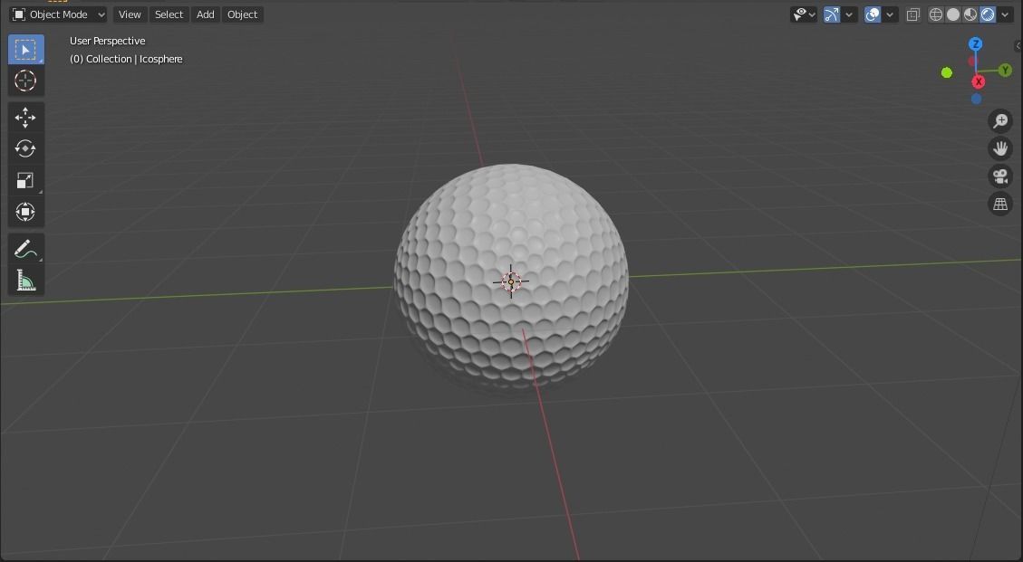 Golf Ball 3D model_1