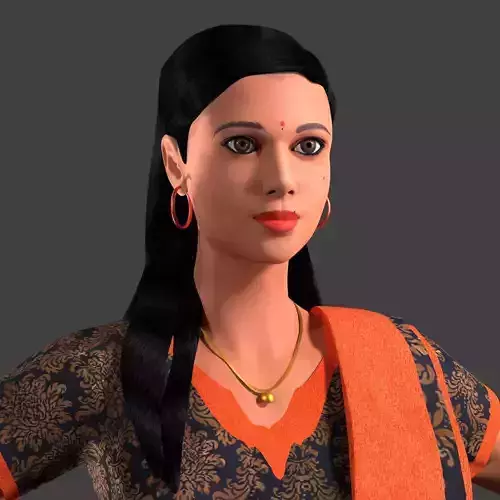 Indian Girl Geeta 3D model