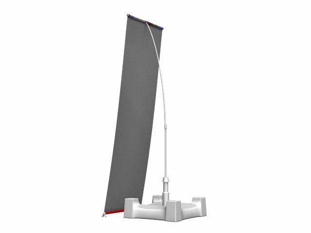 Roll banner 3D model_3