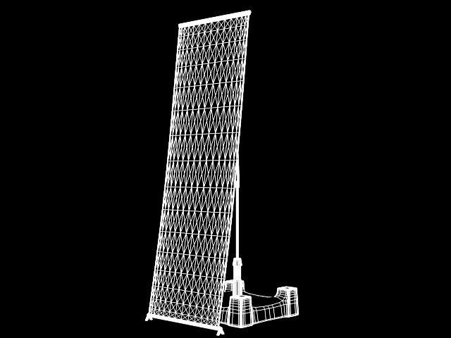 Roll banner 3D model_4
