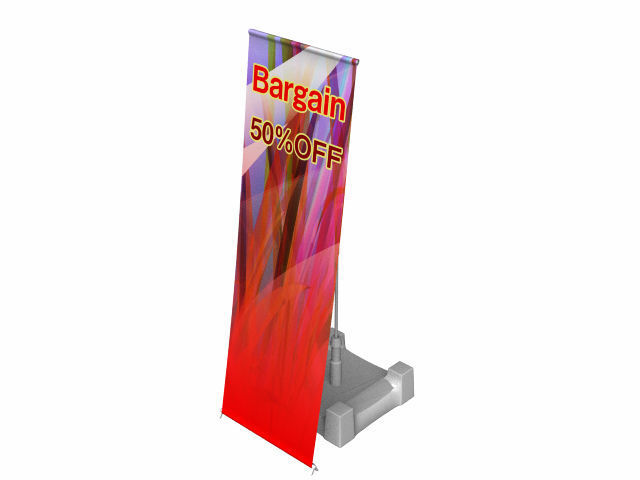 Roll banner 3D model_2