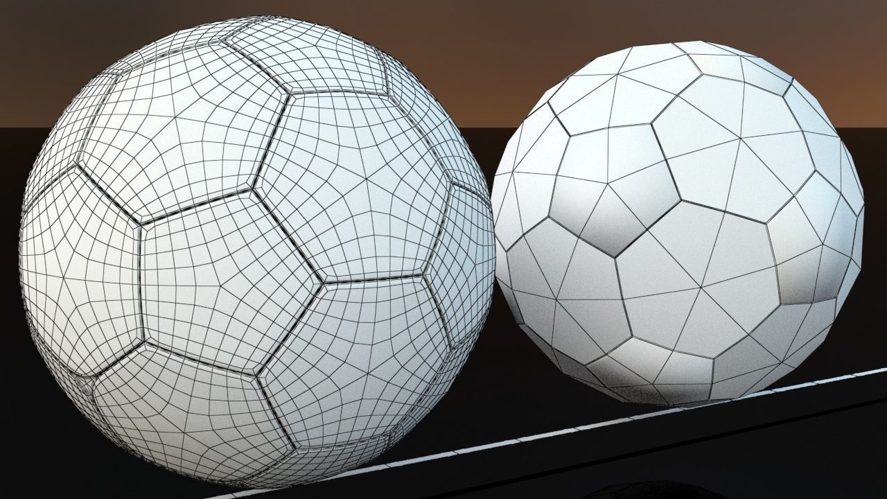 1990 World Cup Etrusco Unico Ball Low-poly 3D model_1
