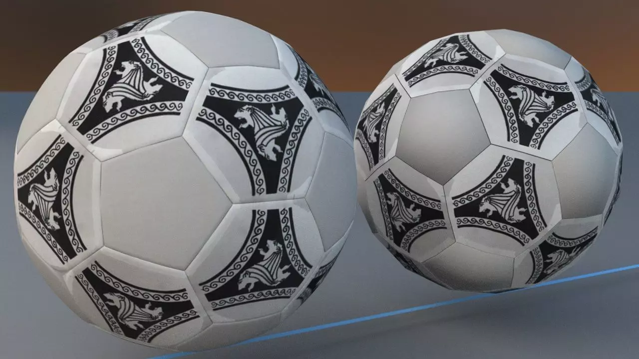 1990 World Cup Etrusco Unico Ball Low-poly 3D model_0