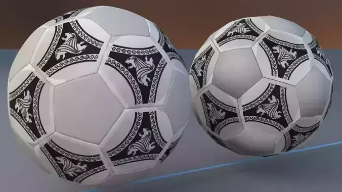 1990 World Cup Etrusco Unico Ball Low-poly 3D model
