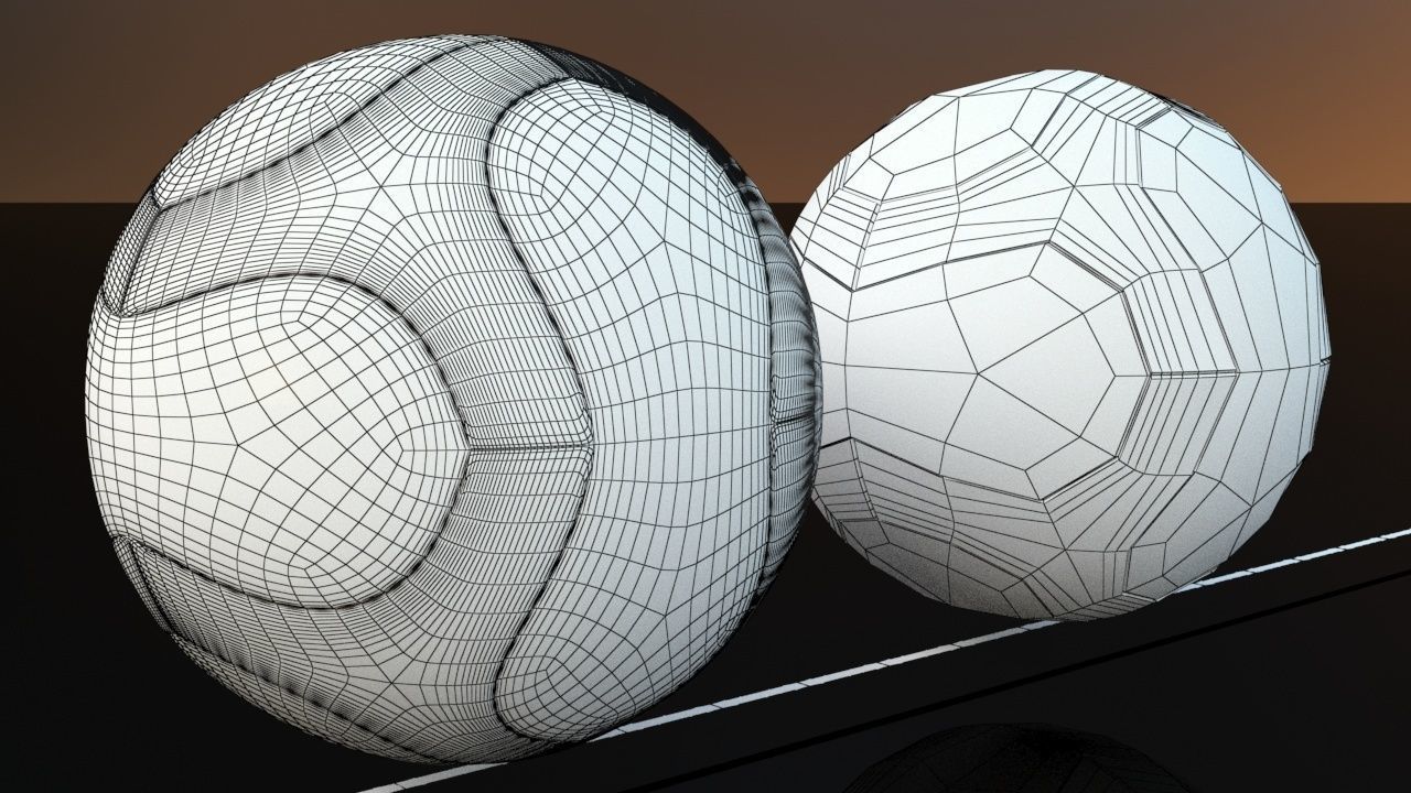2006 World Cup Germanys Ball Teamgeist Low-poly 3D model_4