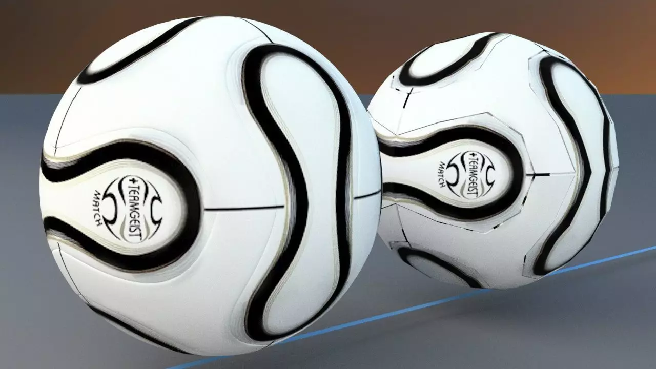 2006 World Cup Germanys Ball Teamgeist Low-poly 3D model_0