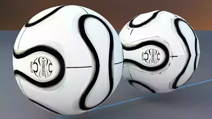2006 World Cup Germanys Ball Teamgeist Low-poly 3D model