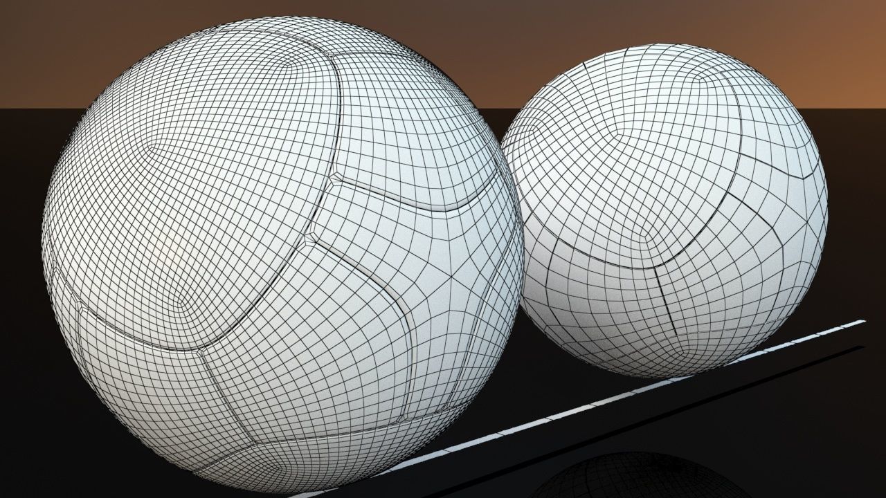 2010 World Cup Jabulani Ball Low-poly 3D model_1