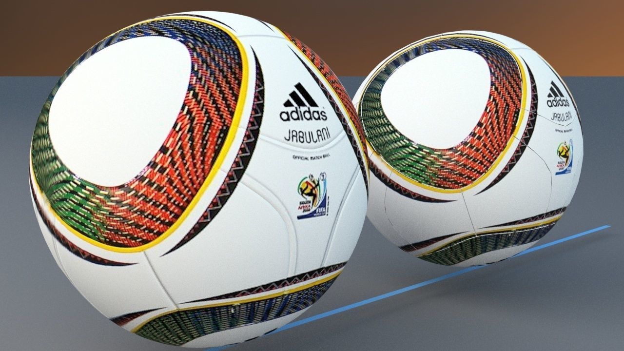 2010 World Cup Jabulani Ball Low-poly 3D model_2