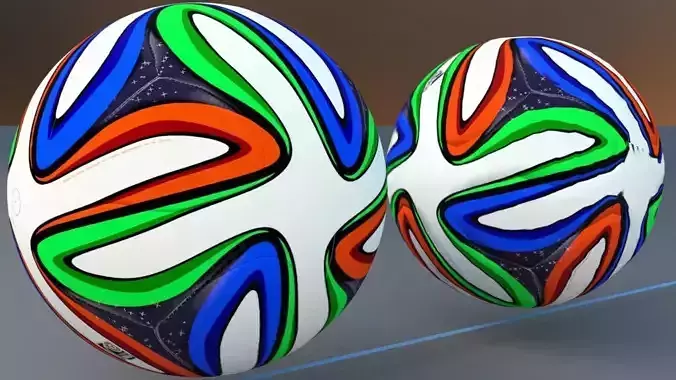 2014 World Cup Brasuca Ball Low-poly 3D model