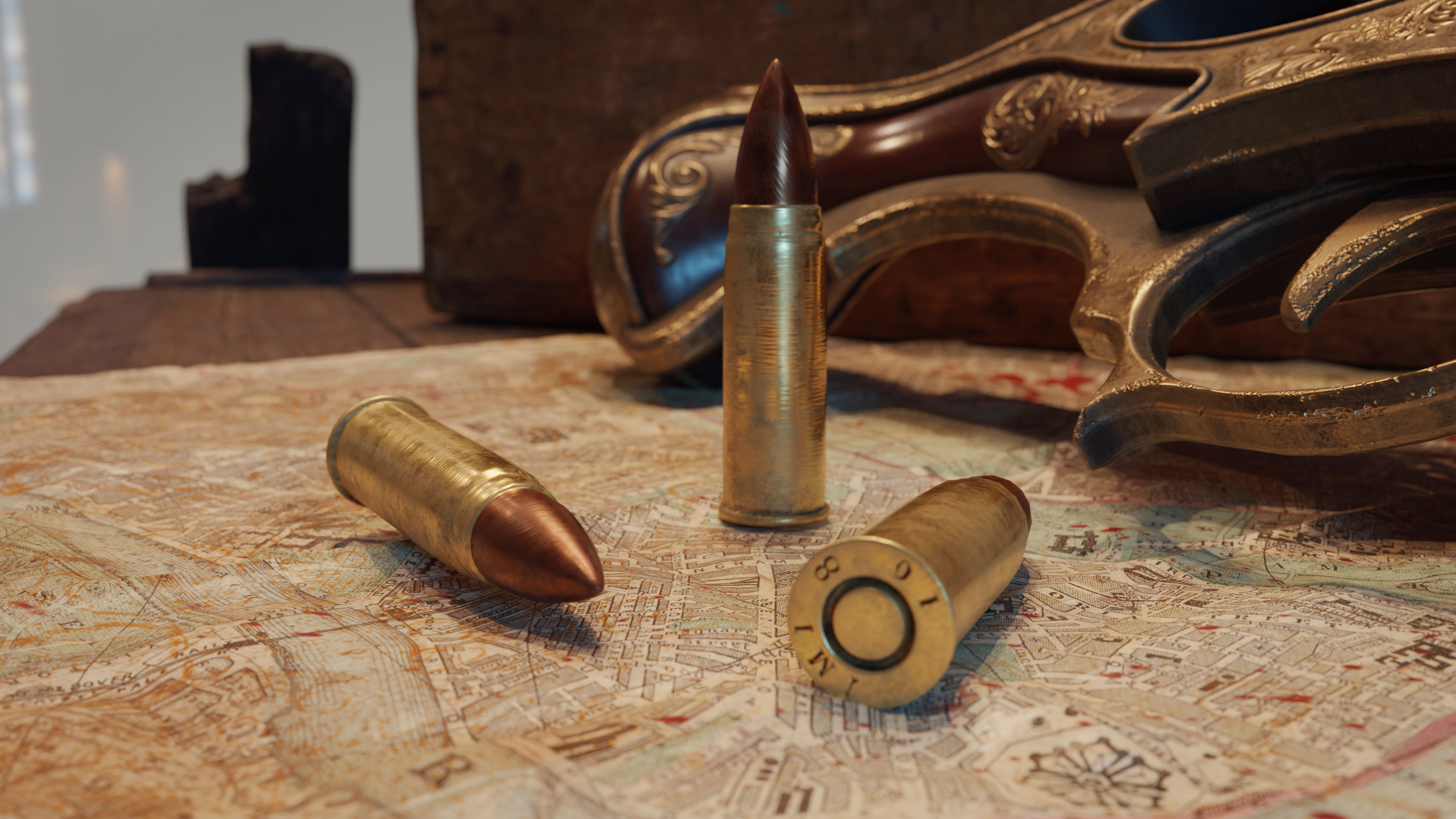 Steampunk Gun - Queens Tender Low-poly 3D model_6