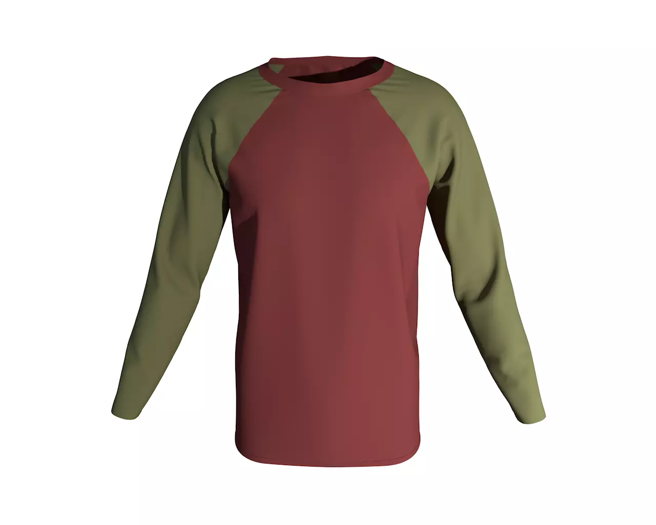 3 D Male Raglan SleeveT-Shirt Free 3D model