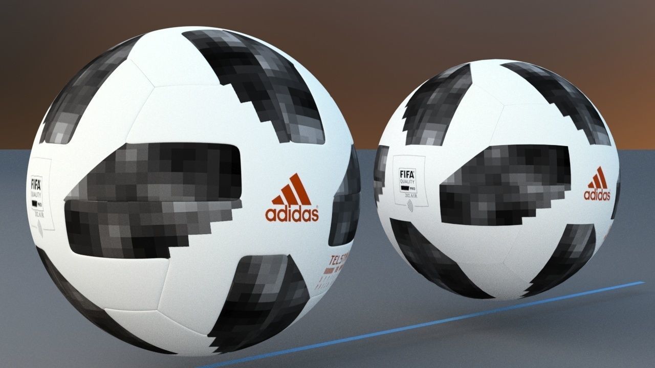 2018 World Cup Russia Telstar 18 Ball Low-poly 3D model_6