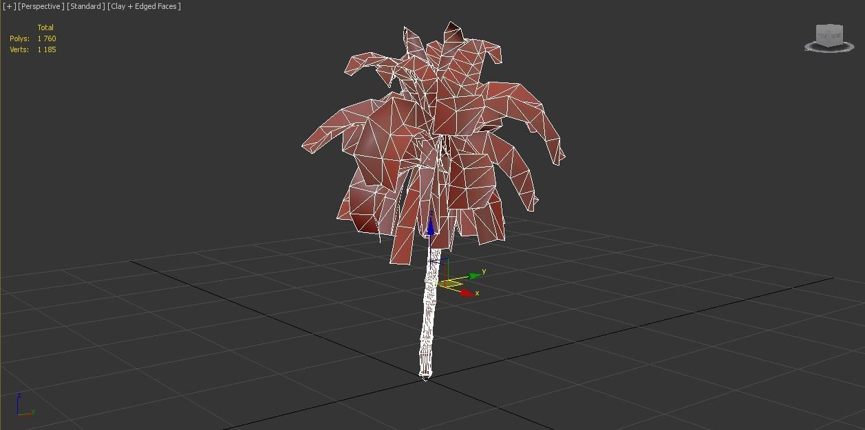 Date Palm Tree Low-poly 3D model_5