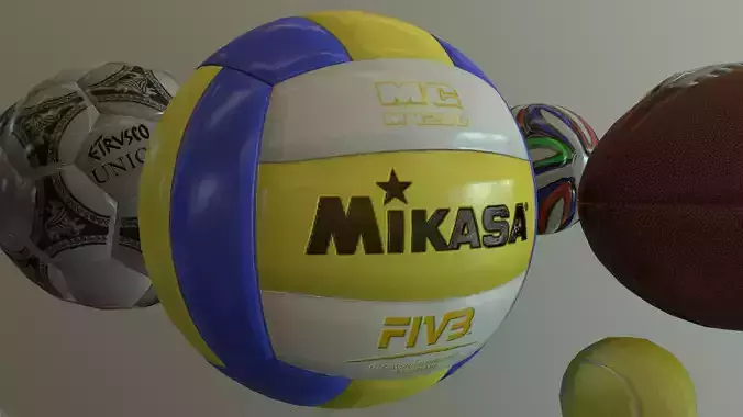 Mikasa MG MV210 VolleyBall Low-poly 3D model