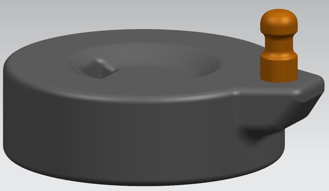 millstones part with orange knob 3D model_2