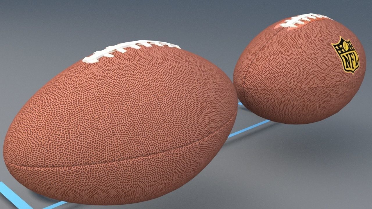 American football  Ball gridiron football Low-poly 3D model_1