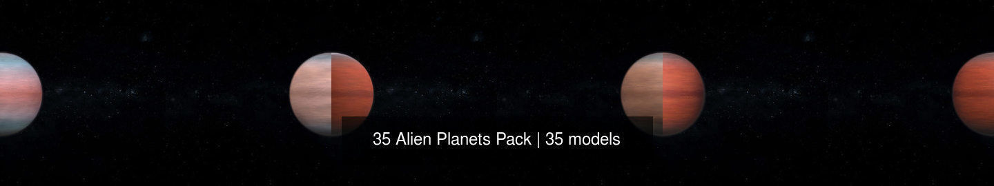35 Alien Planets Pack 3D Model Collection_5