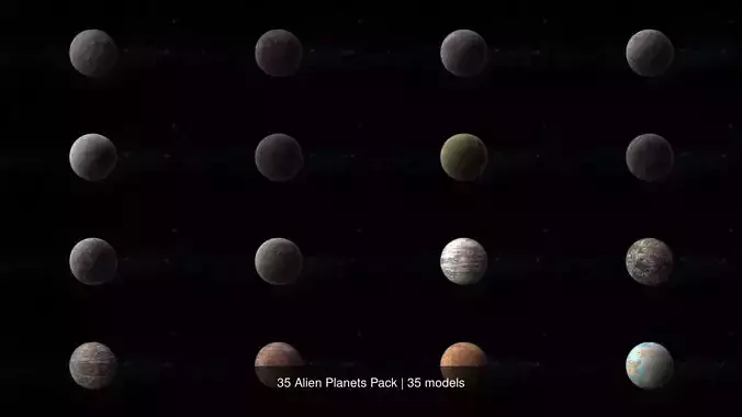 35 Alien Planets Pack