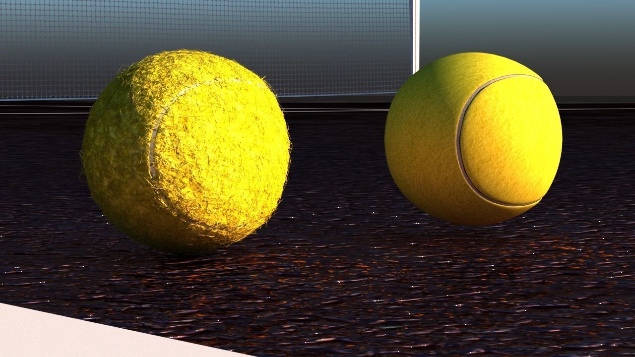 Generic Tennis Ball  Free low-poly 3D model_3