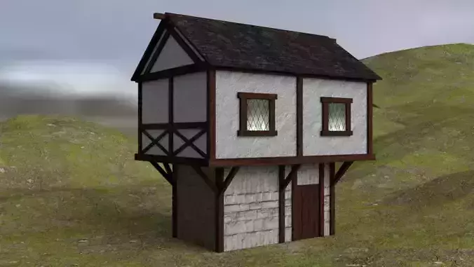 Low poly old house