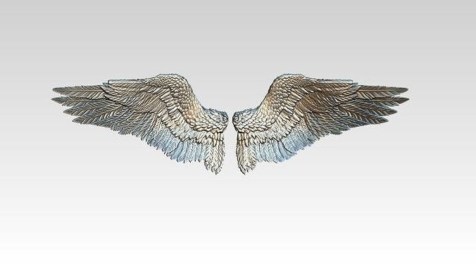 Wings pair LEFT  RIGHT 3D print model