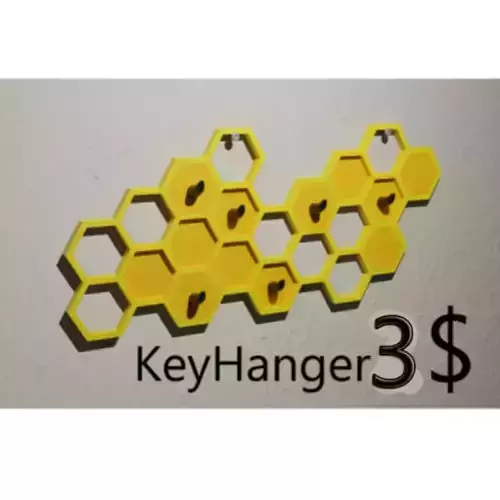 Honeycomb Key Hanger 3D print model